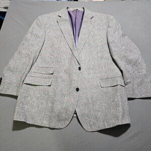 Oak Hill Men's Plaid Sport Coat Blazer suit Jacket 2XL 50 52R gray sport coat